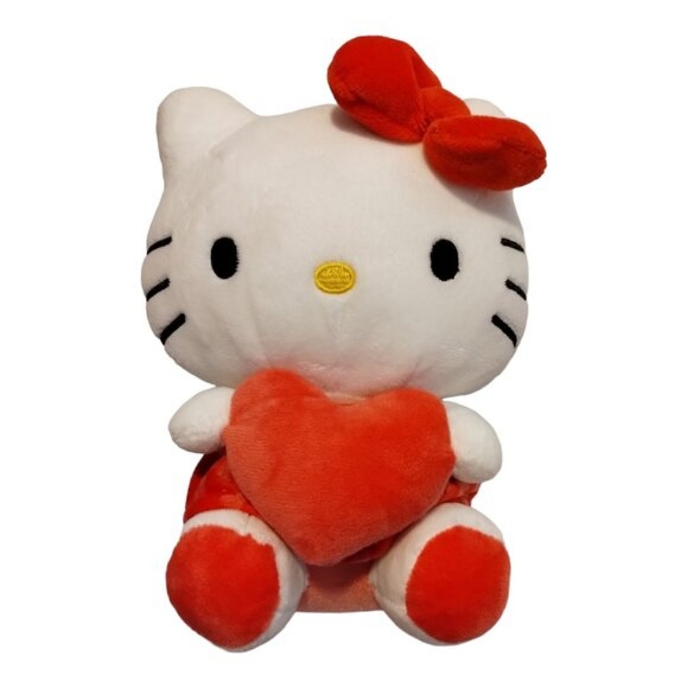 Hello Kitty by San Rio Valentine's Day Pink Heart Theme Plush Stuffed Toy 8"